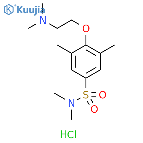 3,5-xylenesulfonamide, n,n-dimethyl-4-(2-(dimethylamino )ethoxy)-, hydrochloride structure