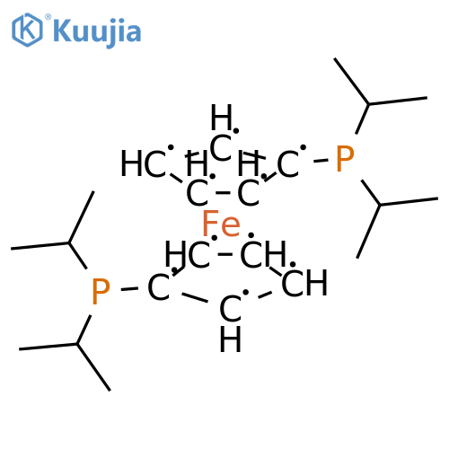 bis(2-diisopropylphosphanylcyclopenta-1,3-dien-1-yl)iron structure