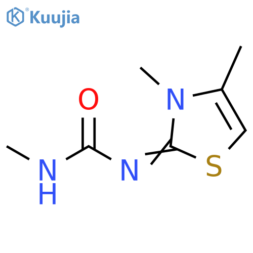 Urea, N-(3,4-dimethyl-2(3H)-thiazolylidene)-N'-methyl- structure