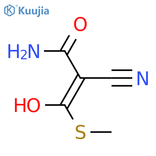 2-Propenamide,2-cyano-3-hydroxy-3-(methylthio)- structure