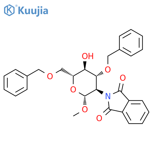Methyl 3,6-Di-O-benzyl-2-deoxy-2-N-phthalimido-b-D-glucopyranoside structure