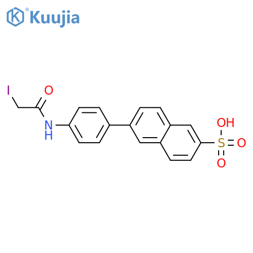 2-Naphthalenesulfonic acid, 6-[4-[(iodoacetyl)amino]phenyl]- structure