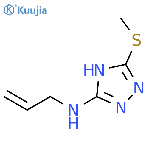 1H-1,2,4-Triazol-5-amine, 3-(methylthio)-N-2-propenyl- structure
