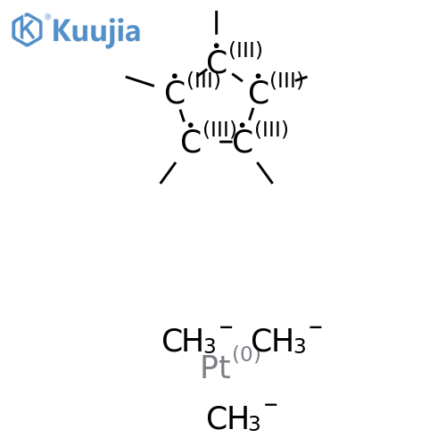 (Trimethyl)pentamethylcyclopentadienylplatinum(IV) structure