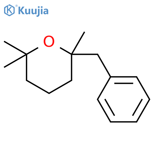 2H-Pyran, tetrahydro-2,2,6-trimethyl-6-(phenylmethyl)- structure
