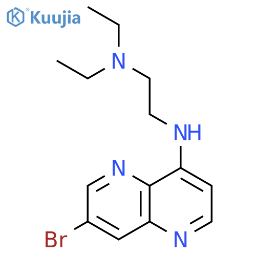 1,2-Ethanediamine, N'-(7-bromo-1,5-naphthyridin-4-yl)-N,N-diethyl- structure