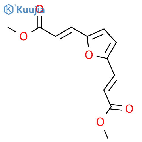 2-Propenoic acid, 3,3'-(2,5-furandiyl)bis-, dimethyl ester structure