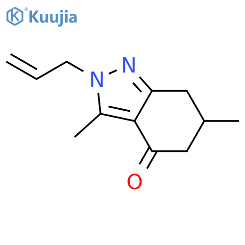 4H-Indazol-4-one, 2,5,6,7-tetrahydro-3,6-dimethyl-2-(2-propenyl)- structure