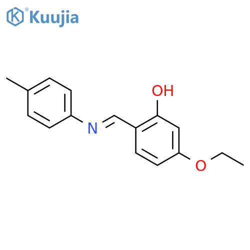 Phenol, 5-ethoxy-2-[[(4-methylphenyl)imino]methyl]- structure