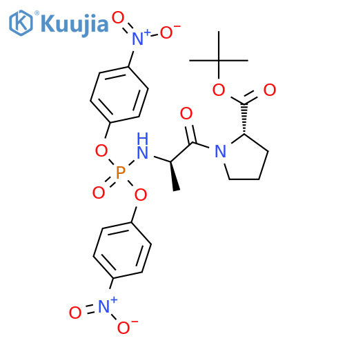 L-Proline,1-[N-[bis(4-nitrophenoxy)phosphinyl]-L-alanyl]-, 1,1-dimethylethyl ester (9CI) structure