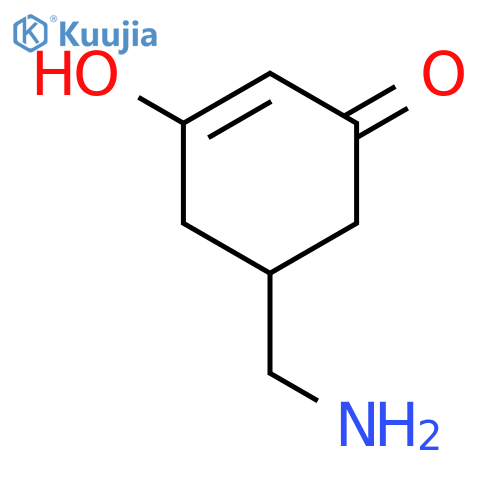 5-(aminomethyl)-3-hydroxycyclohex-2-en-1-one structure