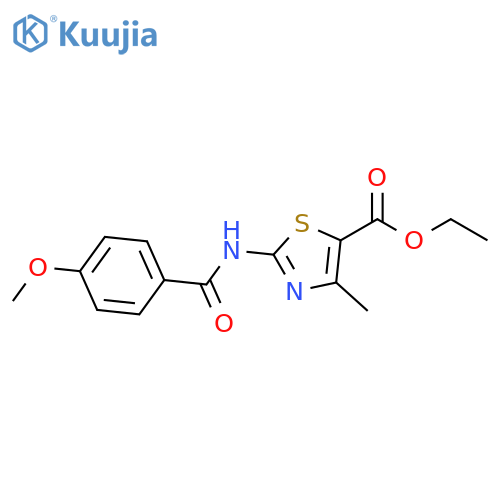 ethyl 2-(4-methoxybenzamido)-4-methyl-1,3-thiazole-5-carboxylate structure