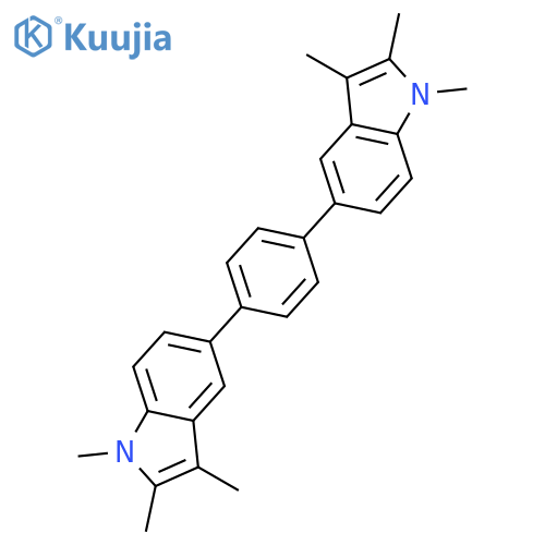 1H-Indole, 5,5'-(1,4-phenylene)bis[1,2,3-trimethyl- structure