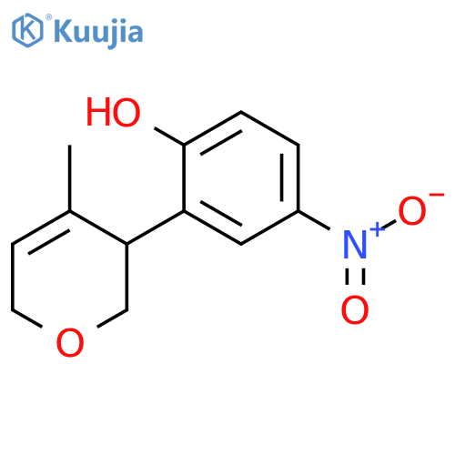Phenol, 2-(3,6-dihydro-4-methyl-2H-pyran-3-yl)-4-nitro- structure