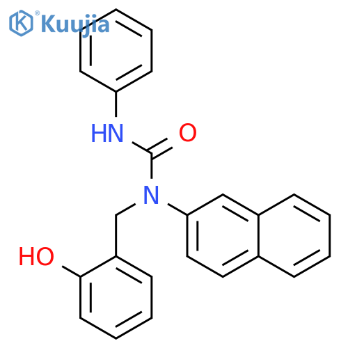 Urea, N-[(2-hydroxyphenyl)methyl]-N-2-naphthalenyl-N'-phenyl- structure