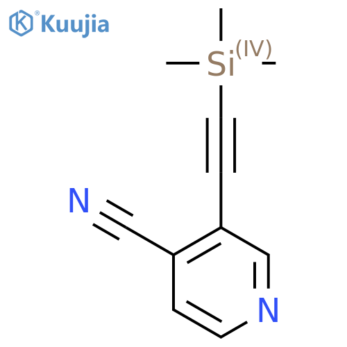 3-((Trimethylsilyl)ethynyl)isonicotinonitrile structure