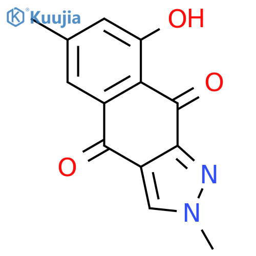 2H-Benz[f]indazole-4,9-dione, 8-hydroxy-2,6-dimethyl- structure