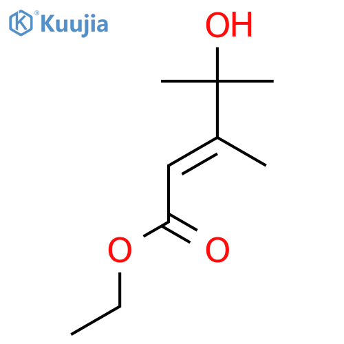 2-Pentenoic acid, 4-hydroxy-3,4-dimethyl-, ethyl ester, (E)- structure