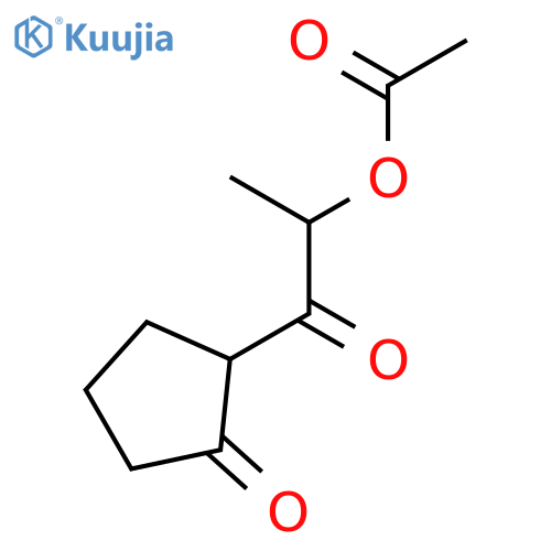 Cyclopentanone, 2-[2-(acetyloxy)-1-oxopropyl]- structure
