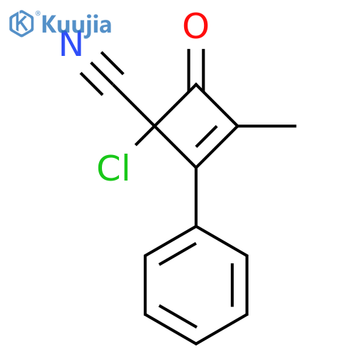 1-Chloro-3-methyl-4-oxo-2-phenylcyclobut-2-ene-1-carbonitrile structure