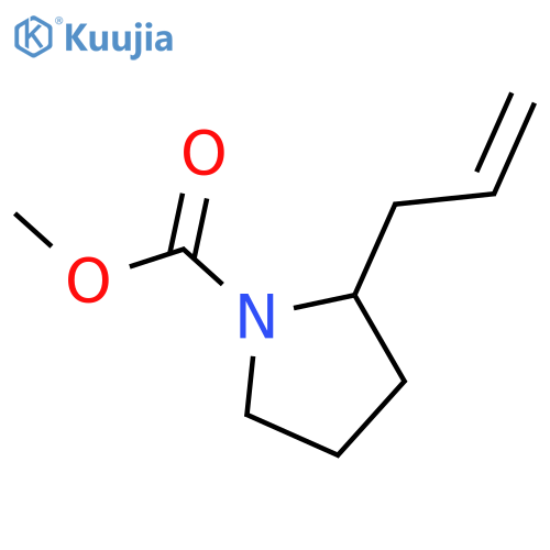1-Pyrrolidinecarboxylic acid, 2-(2-propenyl)-, methyl ester structure