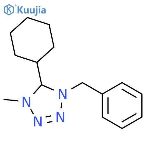 1H-Tetrazole, 5-cyclohexyl-4,5-dihydro-1-methyl-4-(phenylmethyl)- structure