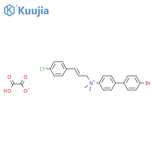 (E)-&#x3B3;-(4'-bromo[1,1'-biphenyl]-4-yl)-4-chlorocinnamyl]dimethylammonium hydrogen oxalate structure
