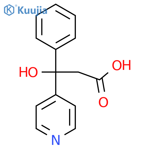 3-Hydroxy-3-phenyl-3-pyridin-4-yl-propionic acid structure