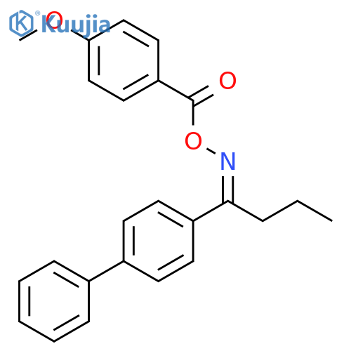 1-Butanone, 1-[1,1'-biphenyl]-4-yl-, O-(4-methoxybenzoyl)oxime structure