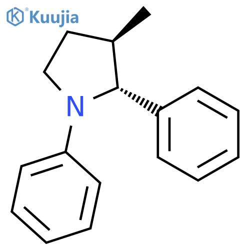 Pyrrolidine, 3-methyl-1,2-diphenyl-, trans- structure