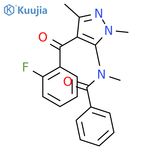 Benzamide,N-[4-(2-fluorobenzoyl)-1,3-dimethyl-1H-pyrazol-5-yl]-N-methyl- structure