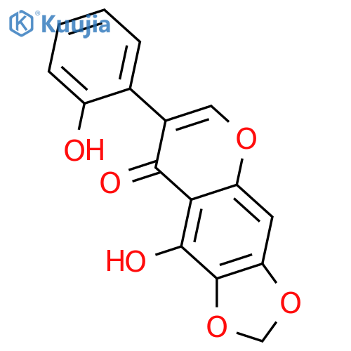 8H-1,3-Dioxolo[4,5-g][1]benzopyran-8-one,9-hydroxy-7-(2-hydroxyphenyl)- structure