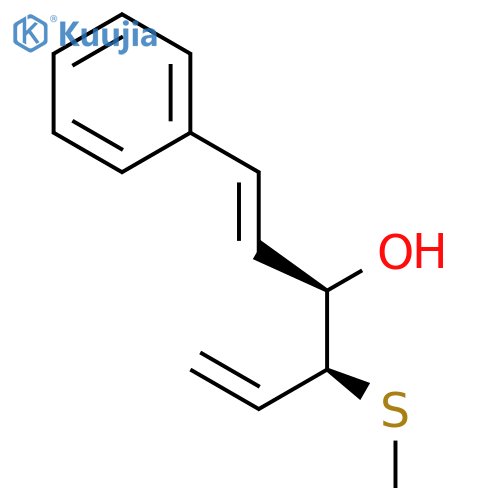 1,5-Hexadien-3-ol, 4-(methylthio)-1-phenyl-, (R*,S*)- structure