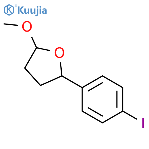 Furan,tetrahydro-2-(4-iodophenyl)-5-methoxy-, cis- (9CI) structure