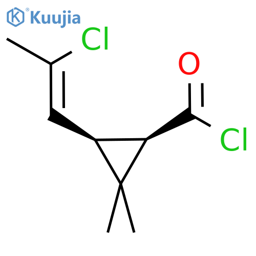 Cyclopropanecarbonylchloride, 3-(2-chloro-1-propenyl)-2,2-dimethyl-, [1R-[1a,3a(Z)]]- (9CI) structure