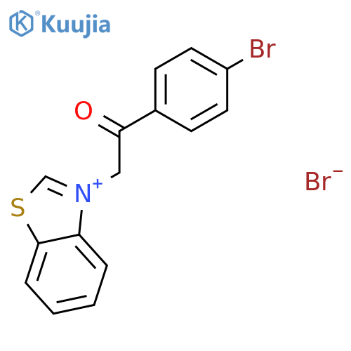 Benzothiazolium, 3-[2-(4-bromophenyl)-2-oxoethyl]-, bromide structure