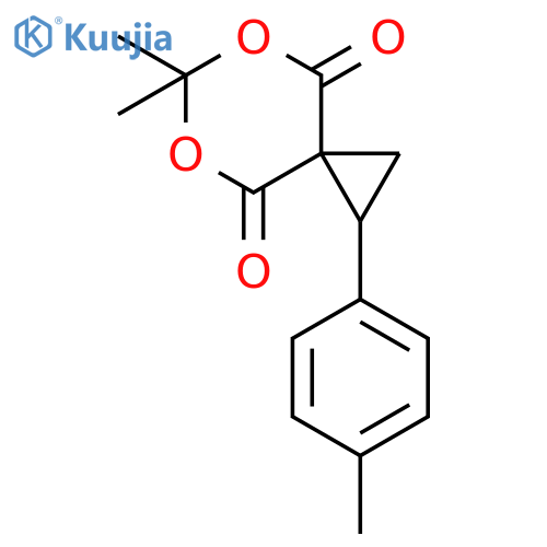 5,7-Dioxaspiro[2.5]octane-4,8-dione, 6,6-dimethyl-1-(4-methylphenyl)- structure