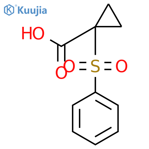 1-(benzenesulfonyl)cyclopropane-1-carboxylic acid structure