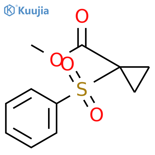methyl 1-(phenylsulfonyl)cyclopropanecarboxylate structure