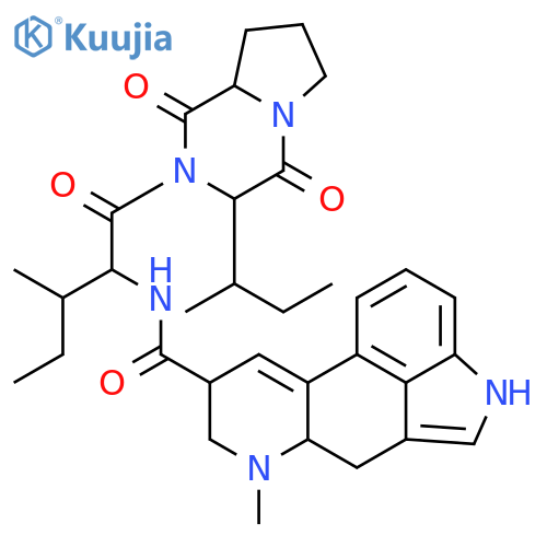 N-{1-[3-(butan-2-yl)-1,4-dioxohexahydropyrrolo[1,2-a]pyrazin-2(1H)-yl]-3-methyl-1-oxopentan-2-yl}-6-methyl-9,10-didehydroergoline-8-carboxamide structure