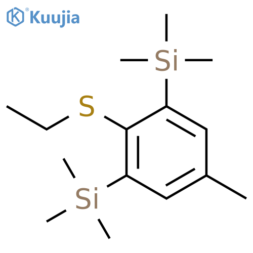 Silane, [2-(ethylthio)-5-methyl-1,3-phenylene]bis[trimethyl- structure