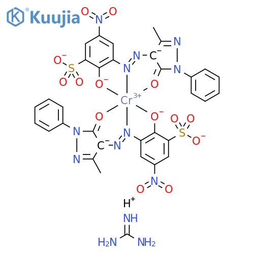Chromate(3-), bis[3-[(4,5-dihydro-3-methyl-5-oxo-1-phenyl-1H-pyrazol-4-yl)azo]-2-hydroxy-5-nitrobenzenesulfonato(3-)]-, trihydrogen, compd. with N,N'-di(phenyl, o-tolyl and xylyl)guanidine (3:1) structure