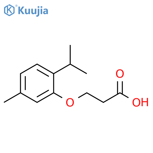 3-5-methyl-2-(propan-2-yl)phenoxypropanoic Acid structure