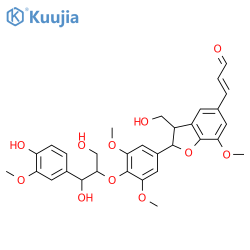 3-[2,3-Dihydro-2-[4-[2-hydroxy-2-(4-hydroxy-3-methoxyphenyl)-1-(hydroxymethyl)ethoxy]-3,5-dimethoxyphenyl]-3-hydroxymethyl-7-methoxybenzofuran-5-yl]propenal structure