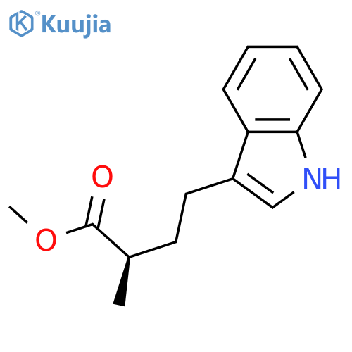 Methyl (2S)-4-(1H-indol-3-yl)-2-methylbutanoate structure