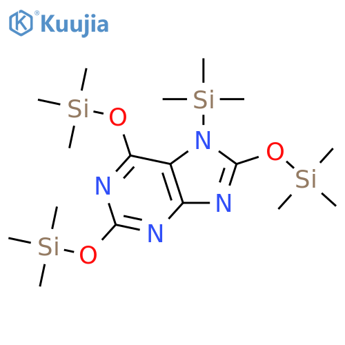 7H-Purine, 7-(trimethylsilyl)-2,6,8-tris[(trimethylsilyl)oxy]- structure
