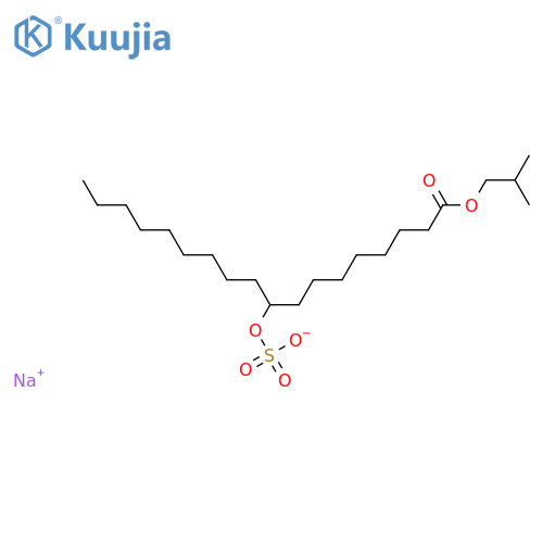 Octadecanoic acid,9-(sulfooxy)-, 1-(2-methylpropyl) ester, sodium salt (9CI) structure