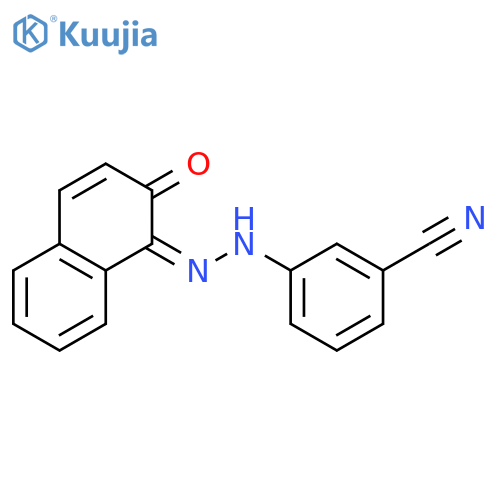 Benzonitrile, 3-[(2-oxo-1(2H)-naphthalenylidene)hydrazino]- structure