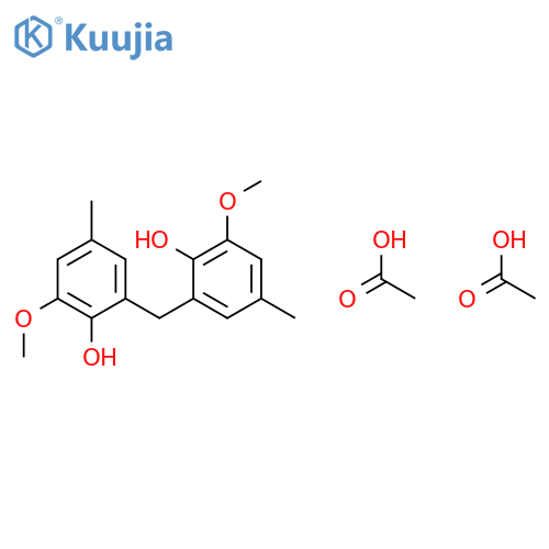 Phenol, 2,2'-methylenebis[6-methoxy-4-methyl-, diacetate structure