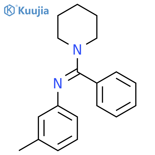 Piperidine, 1-[[(3-methylphenyl)imino]phenylmethyl]- structure